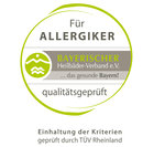 Qualitätssiegel "Für Allergiker" des Bayerischen Heilbäder-Verbands e.V., geprüft durch TÜV Rheinland