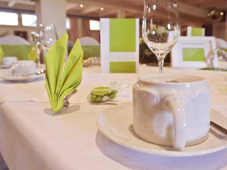 Gedeckter Tisch auf Tagung